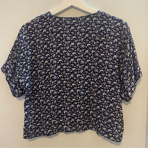 90s Vintage Floral Crop Clueless Style Size L - Picture 5 of 6